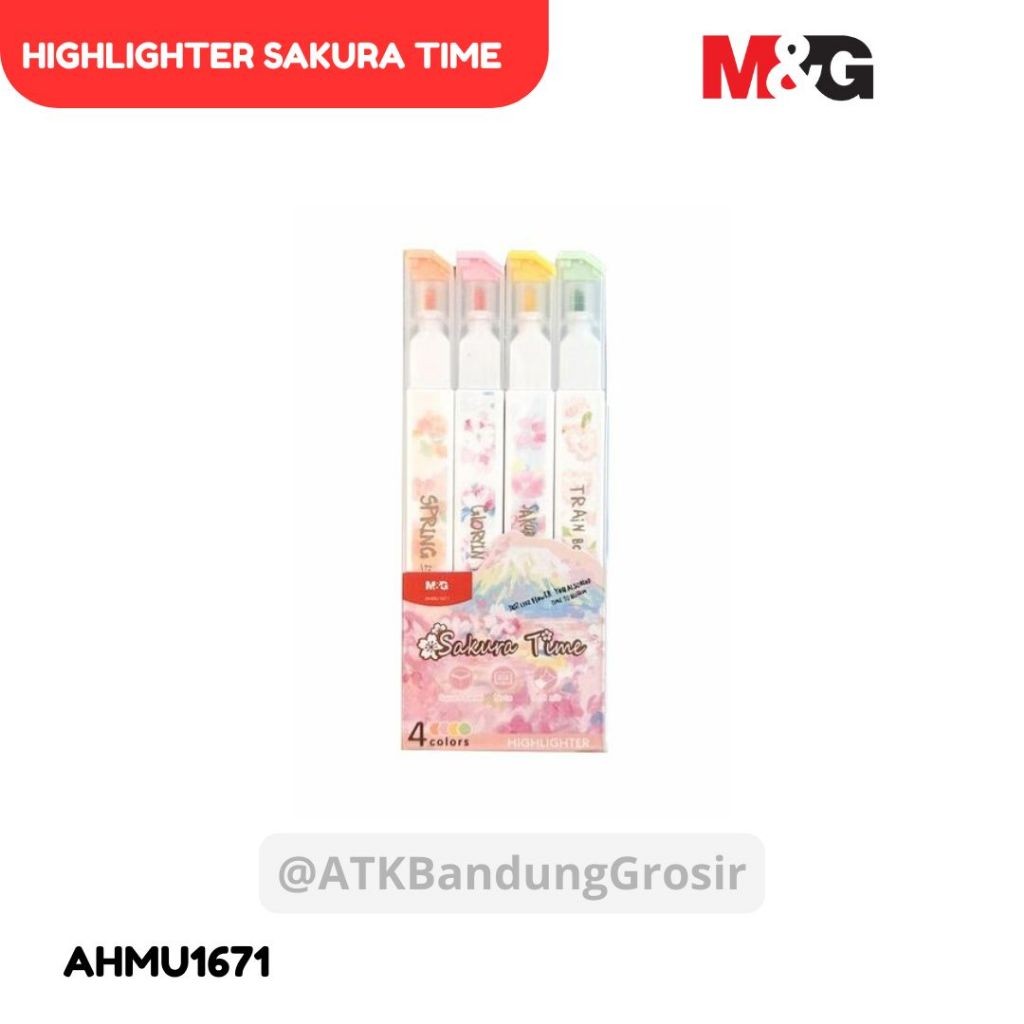 

Highlighter Sakura Time Series M&G AHMU1671 Cube Textiliner Penanda Warna Buku - SET 4 - SHSNP