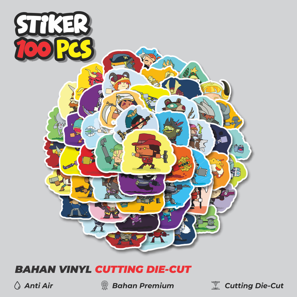 

Terbaru! 50 pcs Stiker Game Series Brawlhalla Character Mix 2 Dekorasi Lucu Kreatif untuk Notebook, Skateboard, HP