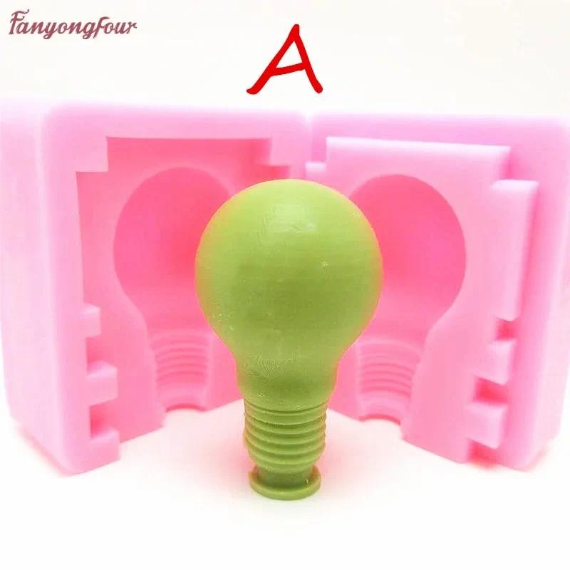 

New product! 3d Candy Cane Fudge Cake Silicone Mould Kitchen Baking Tool Bulb Chocolate Candle Mould