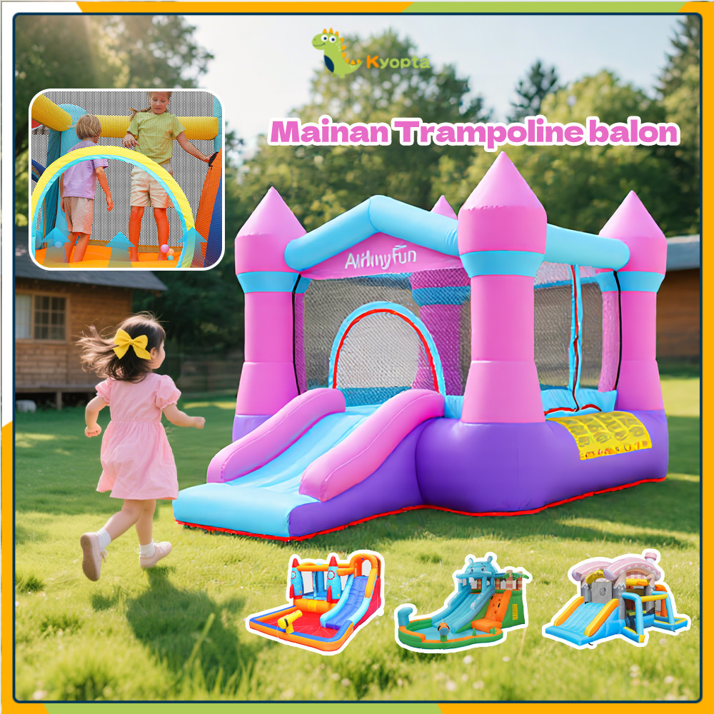 Kyopta Mainan Rumah Istana Balon Balloon Bouncer Trampoline balon Taman Bermain