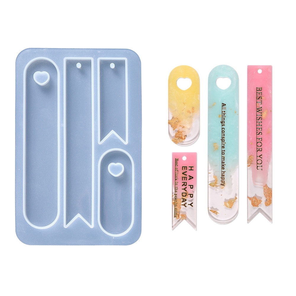 

Oval Bookmark Silicone Mold Heart Bookmark Epoxy Resin Casting Molds for DIY Epoxy Resin Crafts Making Tools Book Decoration