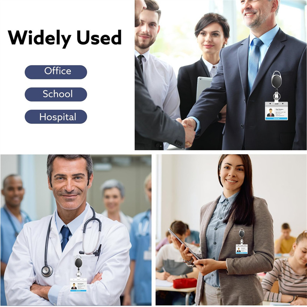 

New 20 Pack Badge Reels Retractable ID Badge Holder with Carabiner Heavy Duty Badge Reel Clip and Key Chain for Work Office