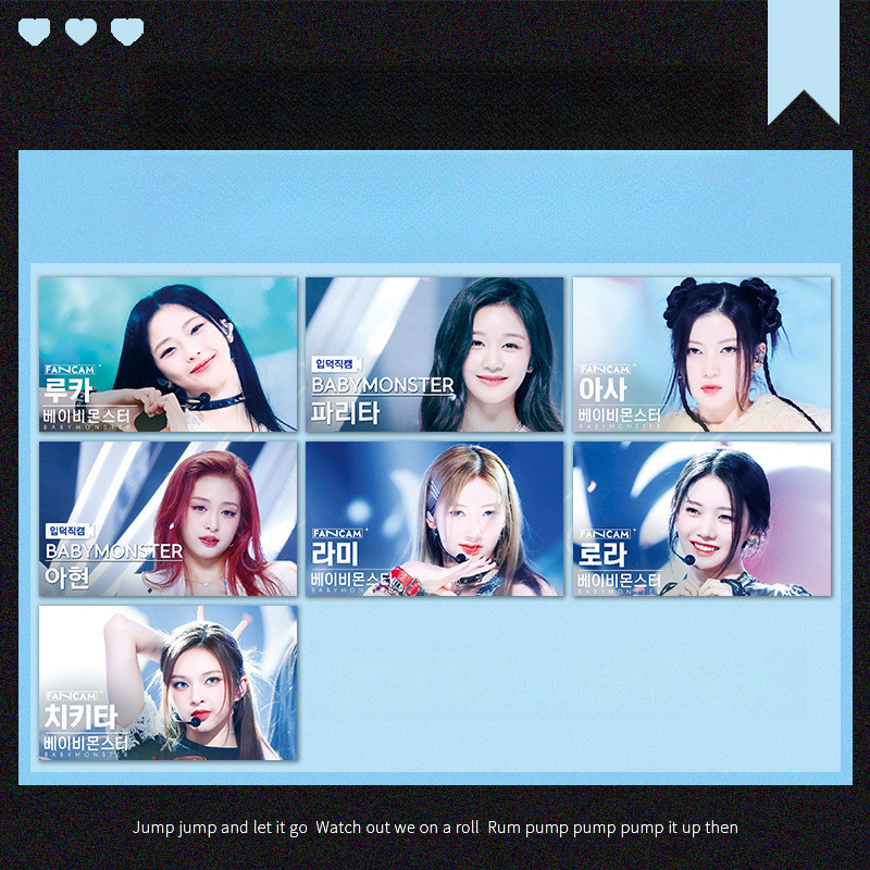 

7Pcs/Set Idol Girl BABYMONSTER New Series Starry Sky Small Card Lomo Cards HD Printd Photocards RORA ASA HARAM Fans Gifts