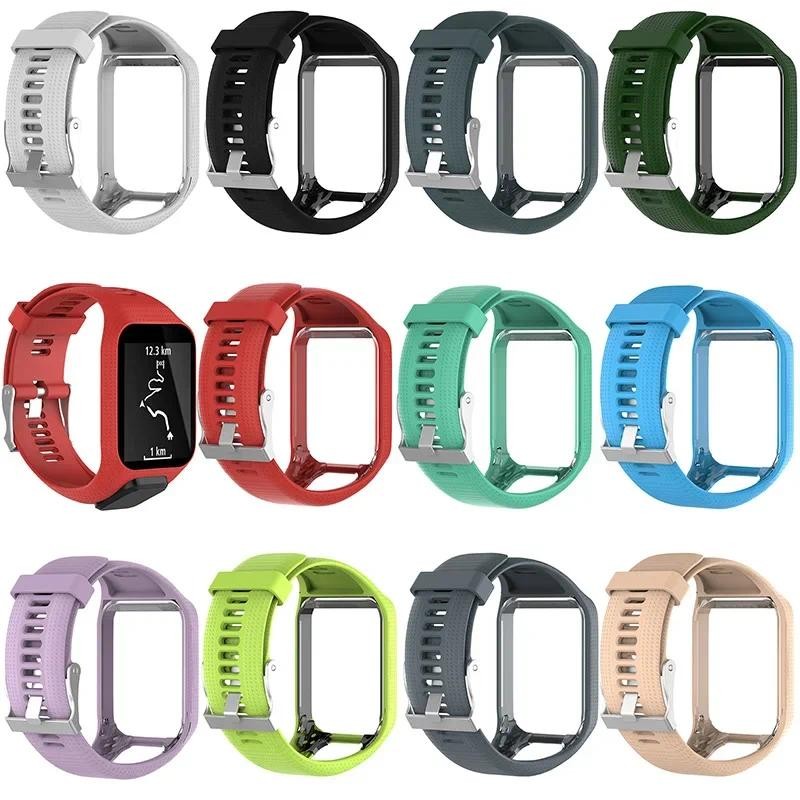 Silicone Wrist Band Strap For TomTom Runner 2 3 Spark3 Adventurer Golfer 2 Spark Cardio GPS Sport Br