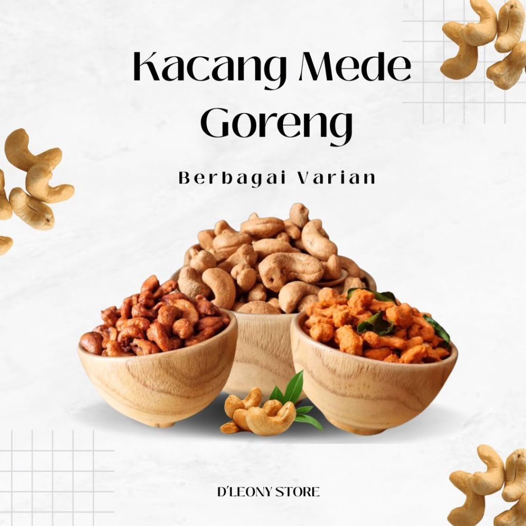 

Kacang Mede Matang Mete Goreng Rasa Asin, Krispi, Bawang, Pedas Gurih, Madu, Wijen 500 gram