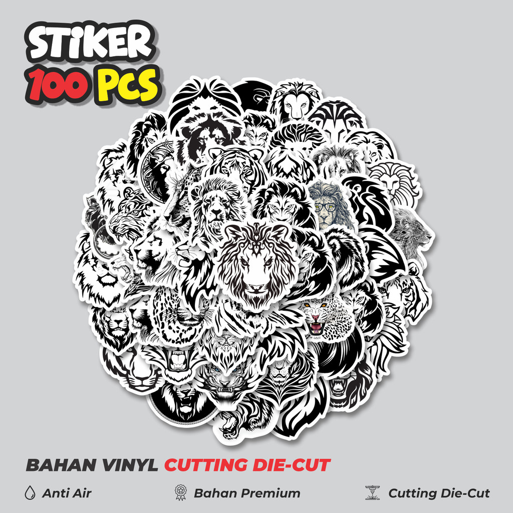 

Terbaru! 50 pcs Stiker Black And White Big Cat Head Design Mix [Desain Kepala Kucing Besar Hitam Putih]Dekorasi Lucu Kreatif untuk Notebook, Skateboard, HP