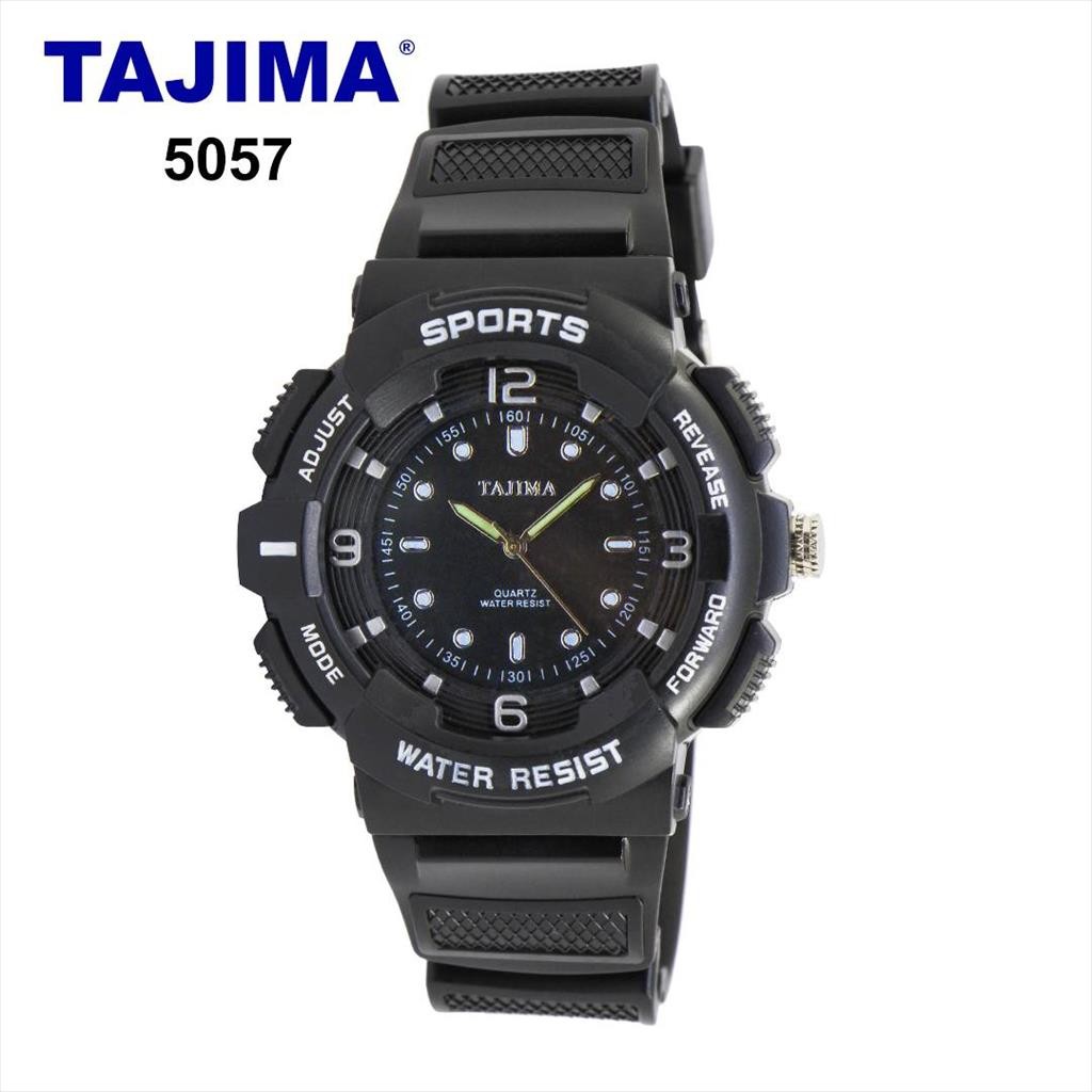 Jam Tangan Original  Tajima Pria Analog 5057 Tahan Air 5 ATM Garansi  + Free BOX