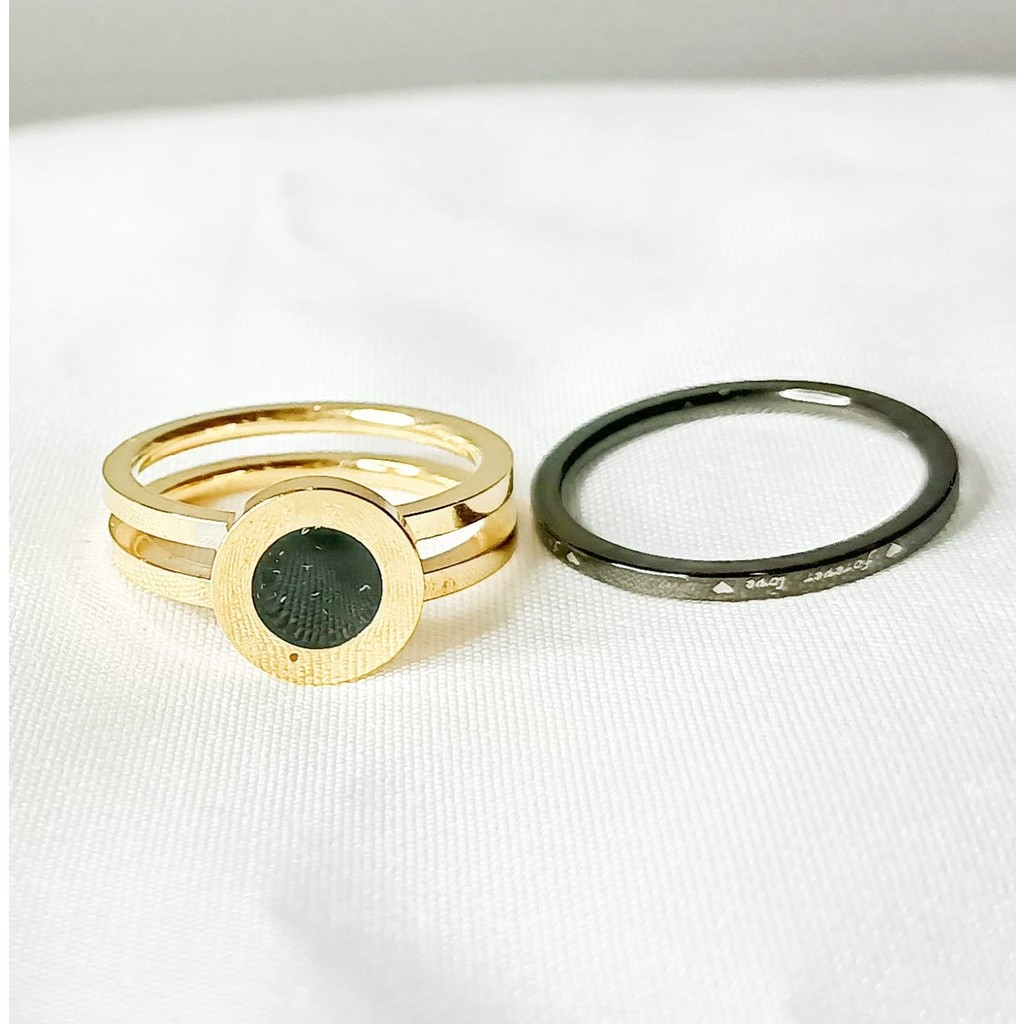 CINCIN ROMAWI 1 SET TITANIUM LAPIS EMAS