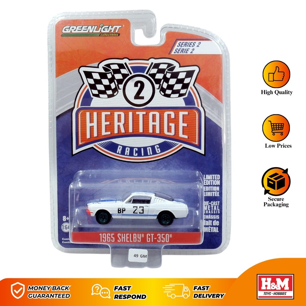 Greenlight Green Machines 1965 Shelby GT-350 BP #23 Charlie Kemp - 49GM - GM2