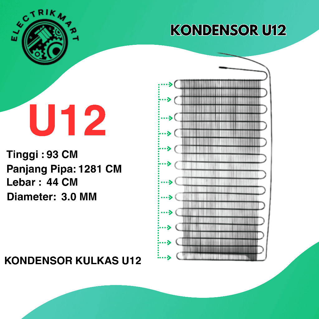Kondensor Tembaga Kulkas Showcase Freezer Box | KONDENSOR KULKAS - CONDENSOR U12