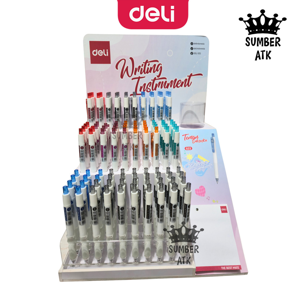 

Gel Pen Pulpen DELI G22 Pena DISPLAY PEN Gel 0.5 mm