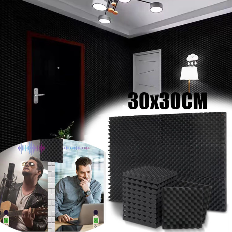 

30x30CM Wall Soundproofing Acoustic Foam Super Sound-deadening Material Soundproofing Board Wall Studio Home Ktv Egg Cotton