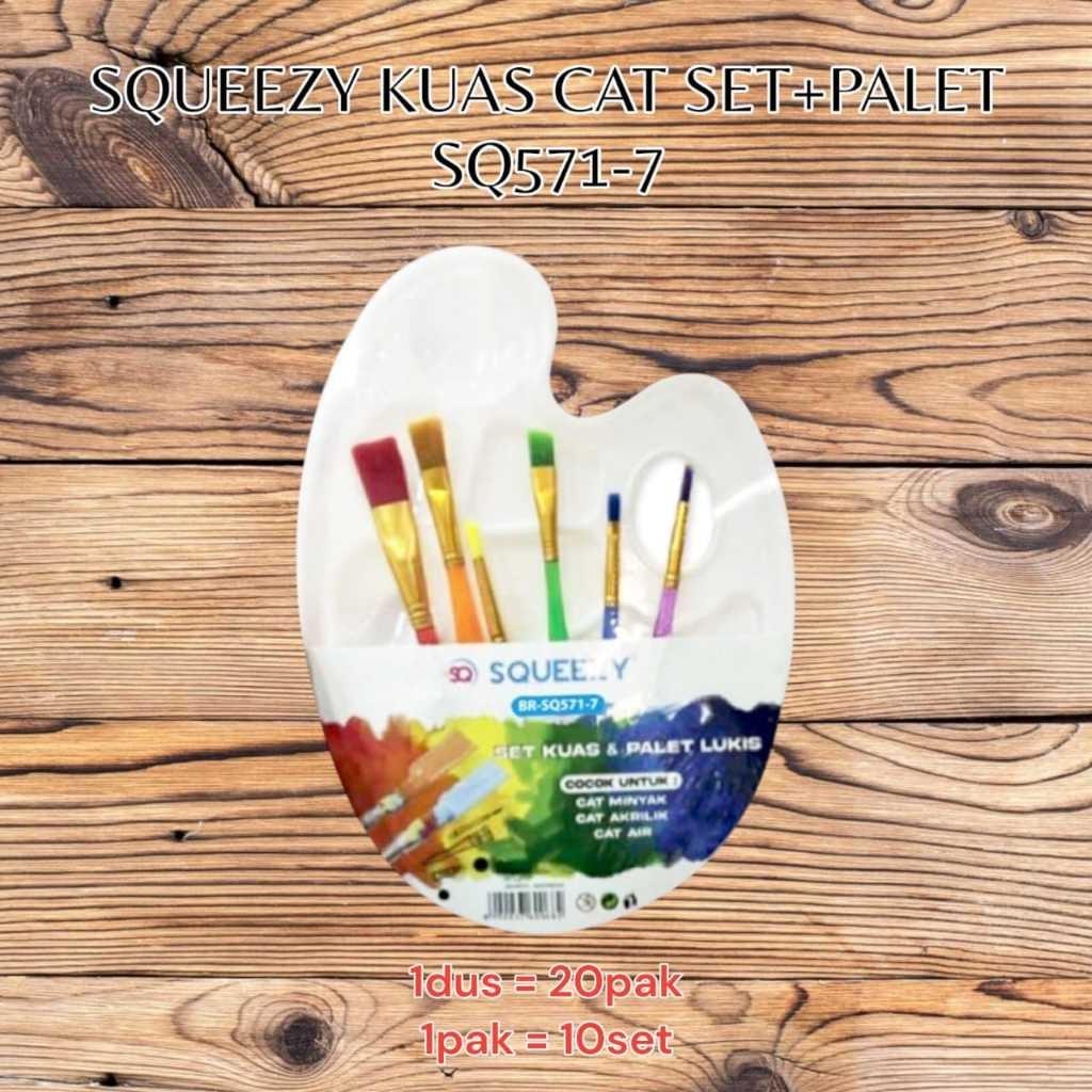 

[SDW] pekanbaru/kuas cat/ kuas lukis lengkap / kuas set sueqzzy + palet