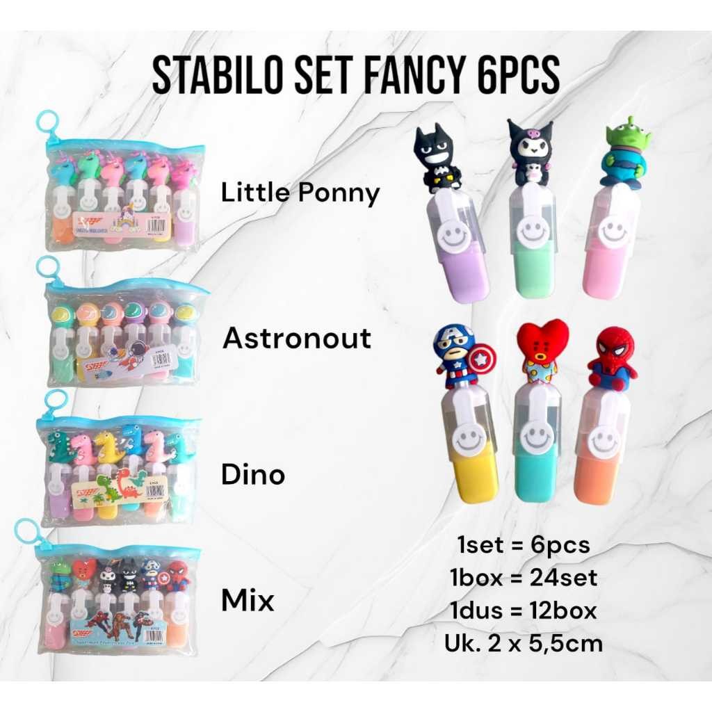 

[SDW] pekanbaru/STABILO SET FANCY ISI 6 PCS/STABILO KARAKTER HIGHLIGHTER 6 WRNA