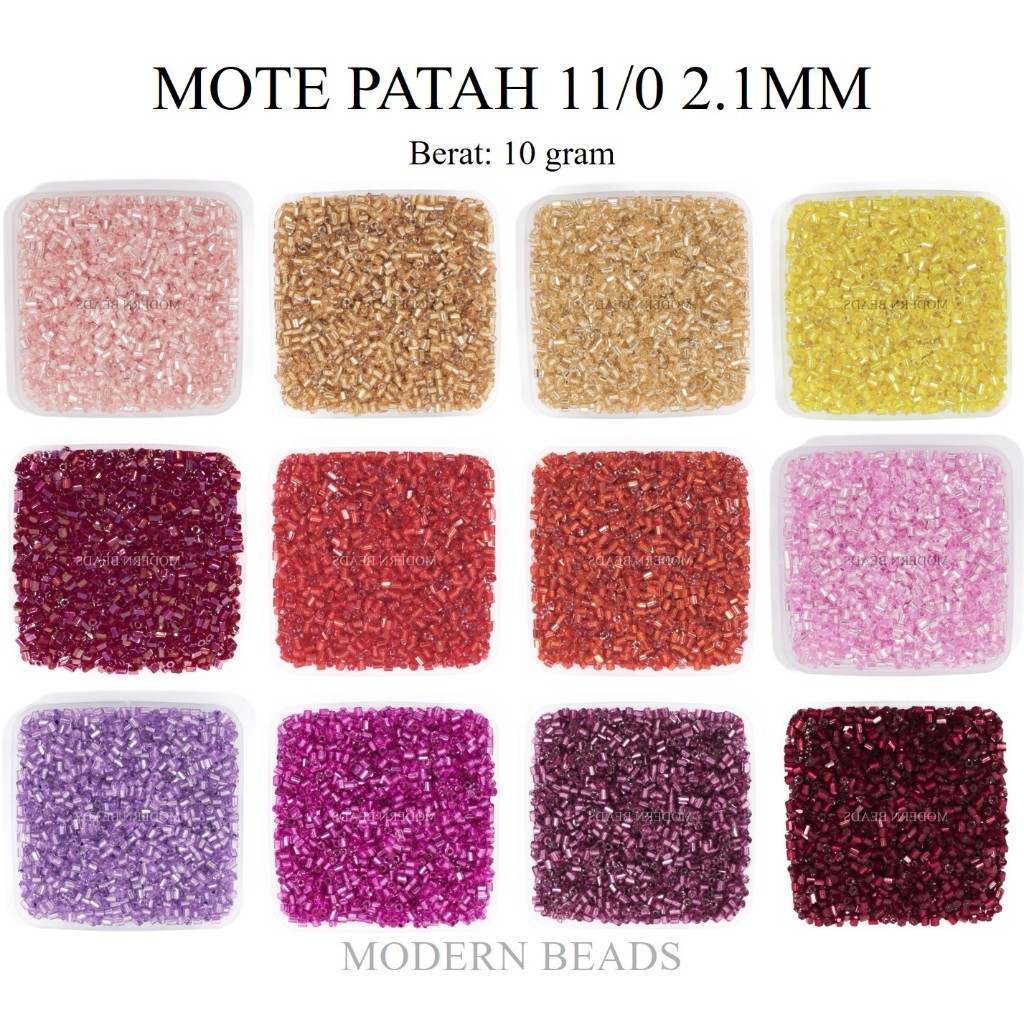[10 GRAM] Manik Patah / Mote Payet Patah Warna Kuning Emas Muda Salem Pink Maroon Ungu Semi Jepang 1