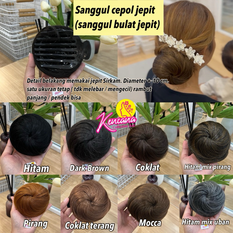 sanggul cepol jepit / sanggul bulat jepit / sanggul modern praktis ceklok