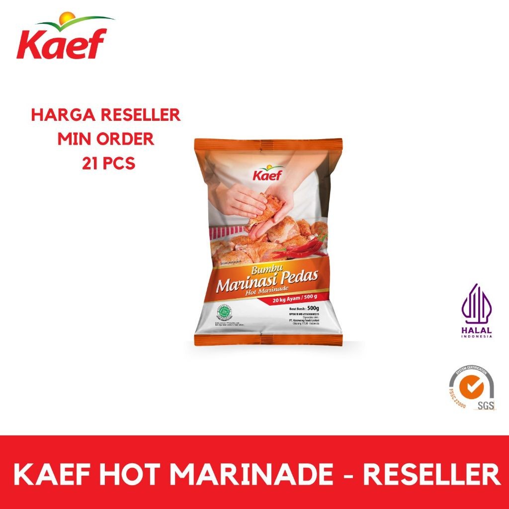

Bumbu Marinasi Fried Chicken | Hot Marinade KAEF | Bumbu Marinasi Pedas | 500 gram | Kaef Hot Marinade Reseller