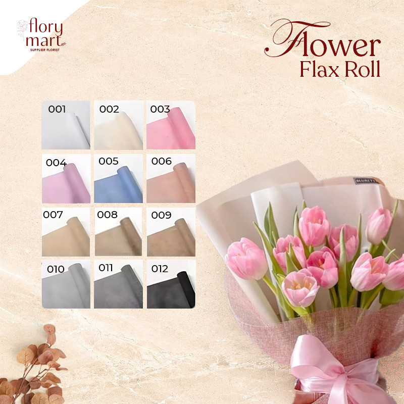 

Jute Roll / Flower Wrapping Paper Korea / Kertas Bunga Roll / Jute Korea / Karung Goni / Mesh Roll Flory Mart