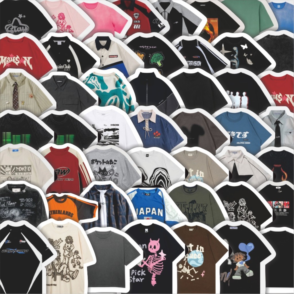 

Stiker Cutting Pack Stiker T-Shirt V12 Isi 100Pcs Series Aesthetic Lucu Keren Untuk Koper Bahan Vynil