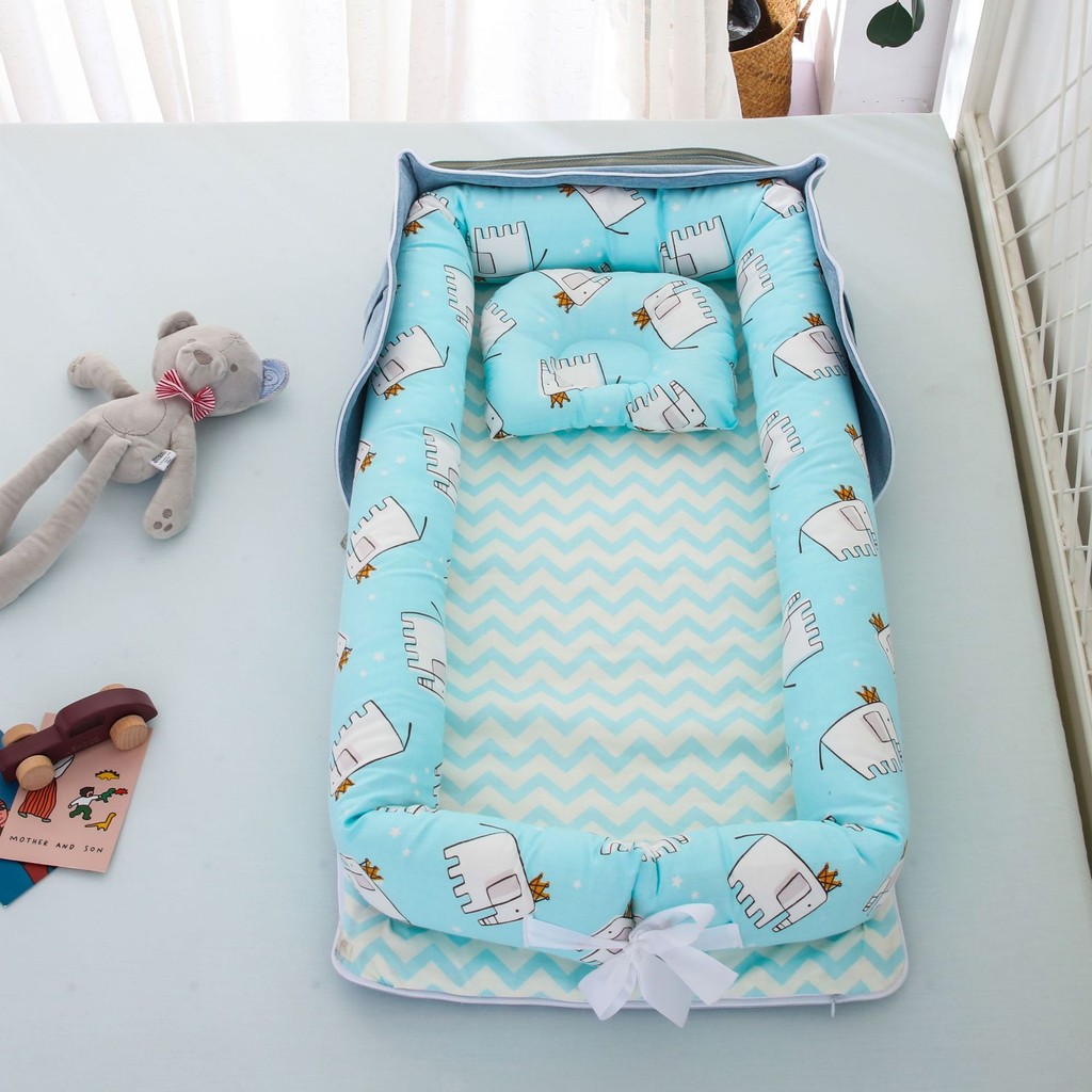 LazyChild Portable Baby Nest Bed For Boys Girls Travel Bed Infant Cotton Cradle Crib Baby Newborn Be