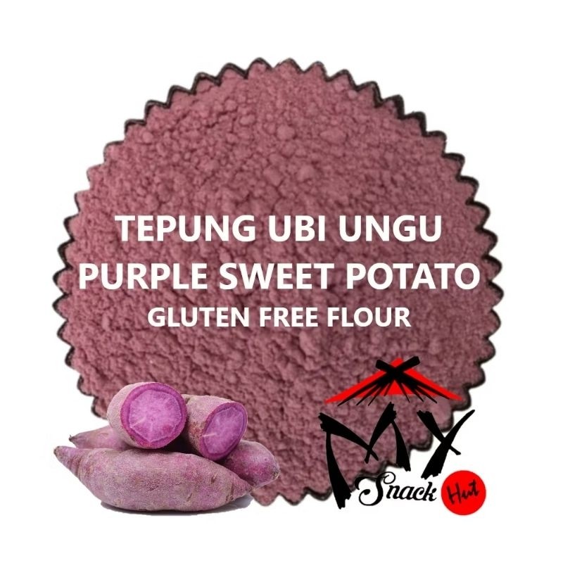 

TEPUNG UBI UNGU 100GR PURPLE SWEET POTATO GLUTEN FREE ASLI BUBUR MPASI PIA ROTI KUE CAKE HALAL
