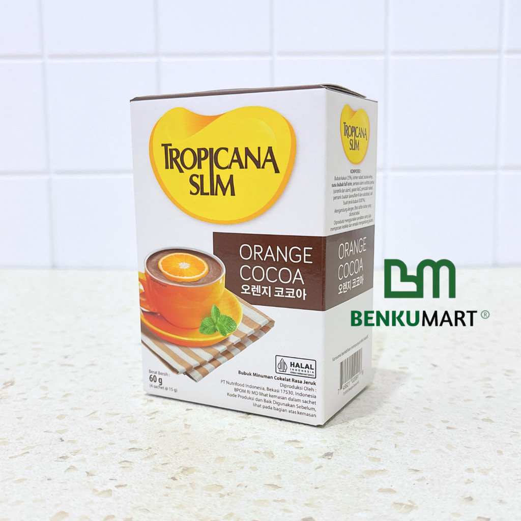 

Tropicana Slim Orange Cocoa (60 gr) Isi 4 Sachet - Minuman Cokelat Jeruk Nikmat Tanpa Gula Pasir