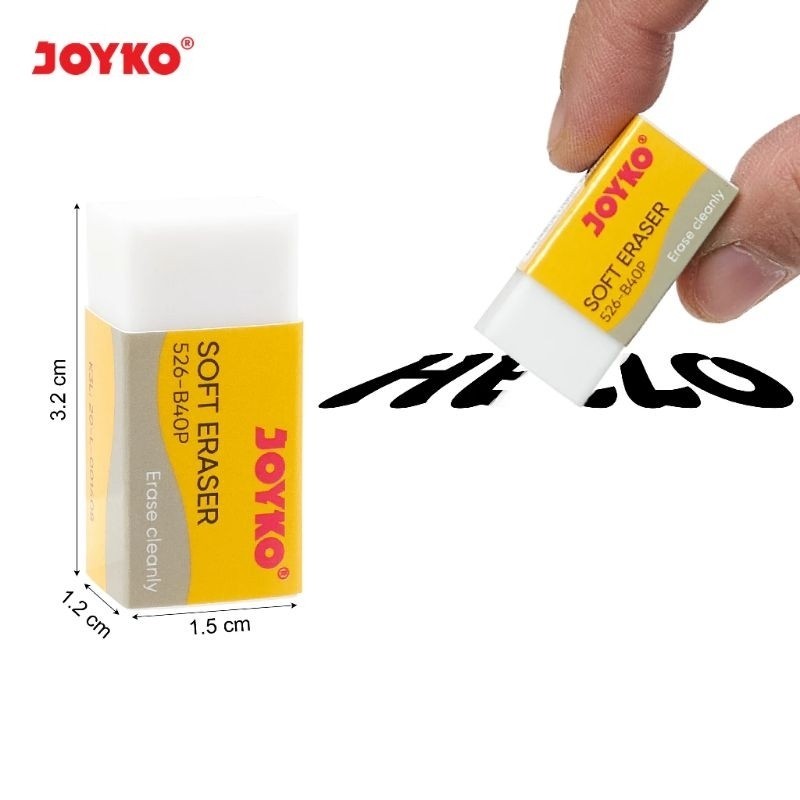

/ PENGHAPUS PENSIL JOYKO 526 B40BL/ 520 B40P PENGHAPUS KECIL MURAH GROSIR ISI 40 PCS / /