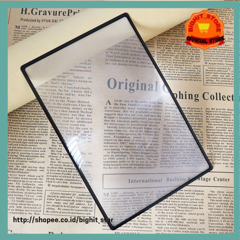 

Magnifying Glass A5 Full Page Large Sheet Magnifier Magnifying Glass Book Page Magnification 3X Ultra-thin Magnifier Loupe