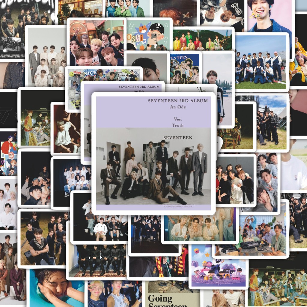 

100PCS Lucu Stiker Boy Group Seventeen Stiker Aesthetic Stiker Anti Air Stikers Berperekat Waterproof sticker decal buat Motor Helm Buku Journal Koper Casing HP Laptop Botol Minum Hadiah anak