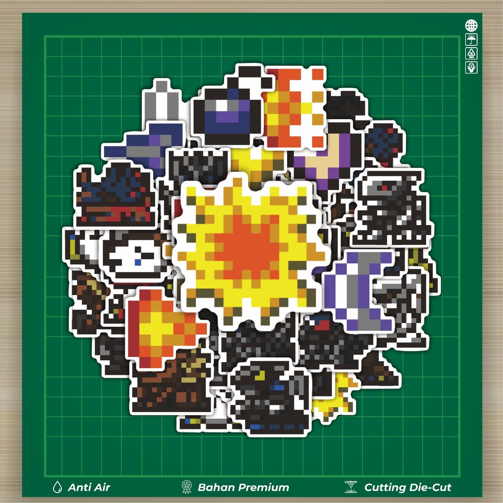 

HOT 50 PCS STIKER Stiker Pixel Digimon V65 Stiker Fashion Cars Decal Dingin Kartu Album Custom Vinyl Anti Air- Sticker Aesthetic Buku Journal Koper Casing HP Tablet Laptop Helm Motor Botol Minum