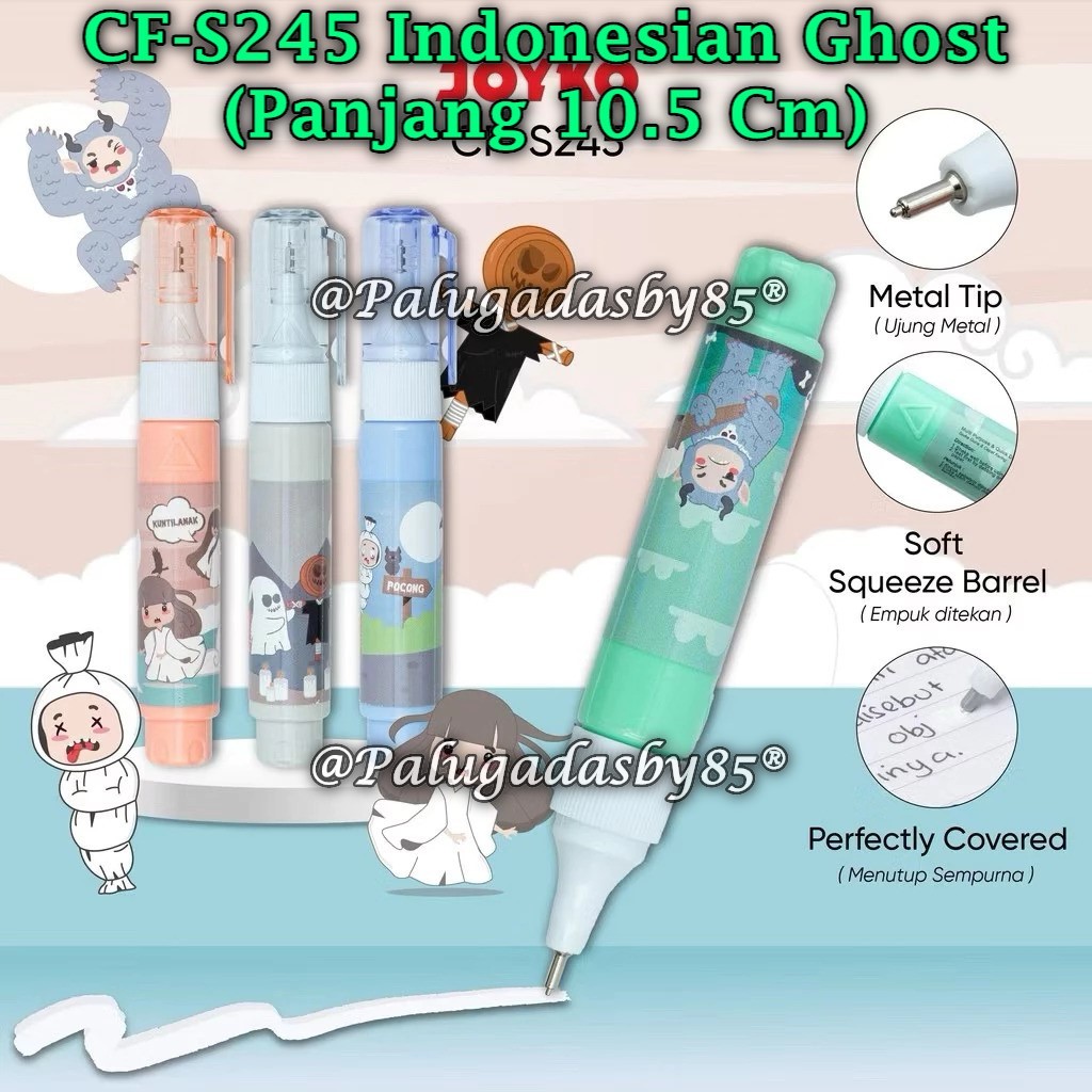 

(1 Pak Isi 12 Pcs) GROSIR Correction Fluid JOYKO CF-S245 Indonesian Ghost CF S245 (1 Pak Isi 12 Pcs)