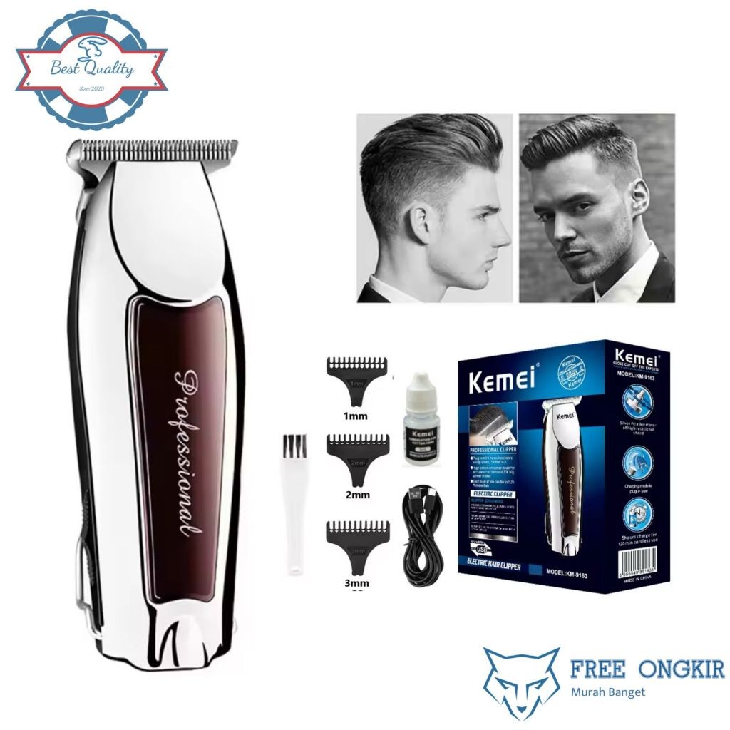Kemei KM 9163 Alat Cukur Rambut Hair Clipper Trimmer  Turbo Cukuran Kemei KM-9163