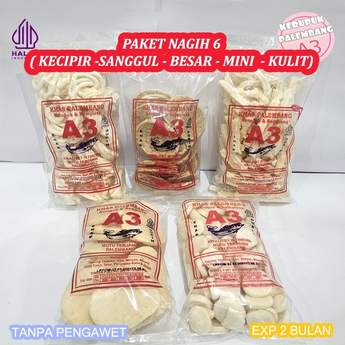 

Emama.store PAKET KERUPUK 5 BUNGKUS SUPER NAGIH 6 KECIFIR SANGGUL BESAR MINI KULIT A3 PALEMBANG