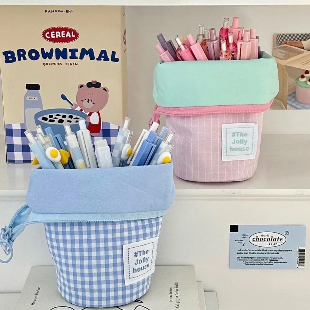 

Kawaii Pen Storage Bag Japanese Ins Cute Pencil Punch Large Capacity Pencil Case Back To School Kids Gift Stationery Supplies