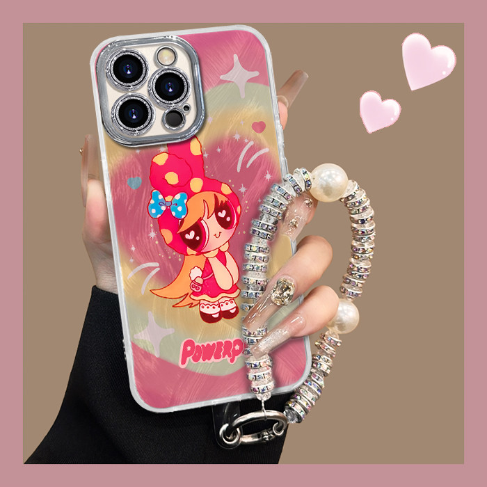 JKYSKZM0530 Casing Hand Phone Gadis Anime Senior Berambut Panjang Modis Dengan Rok Merah Casing Peli