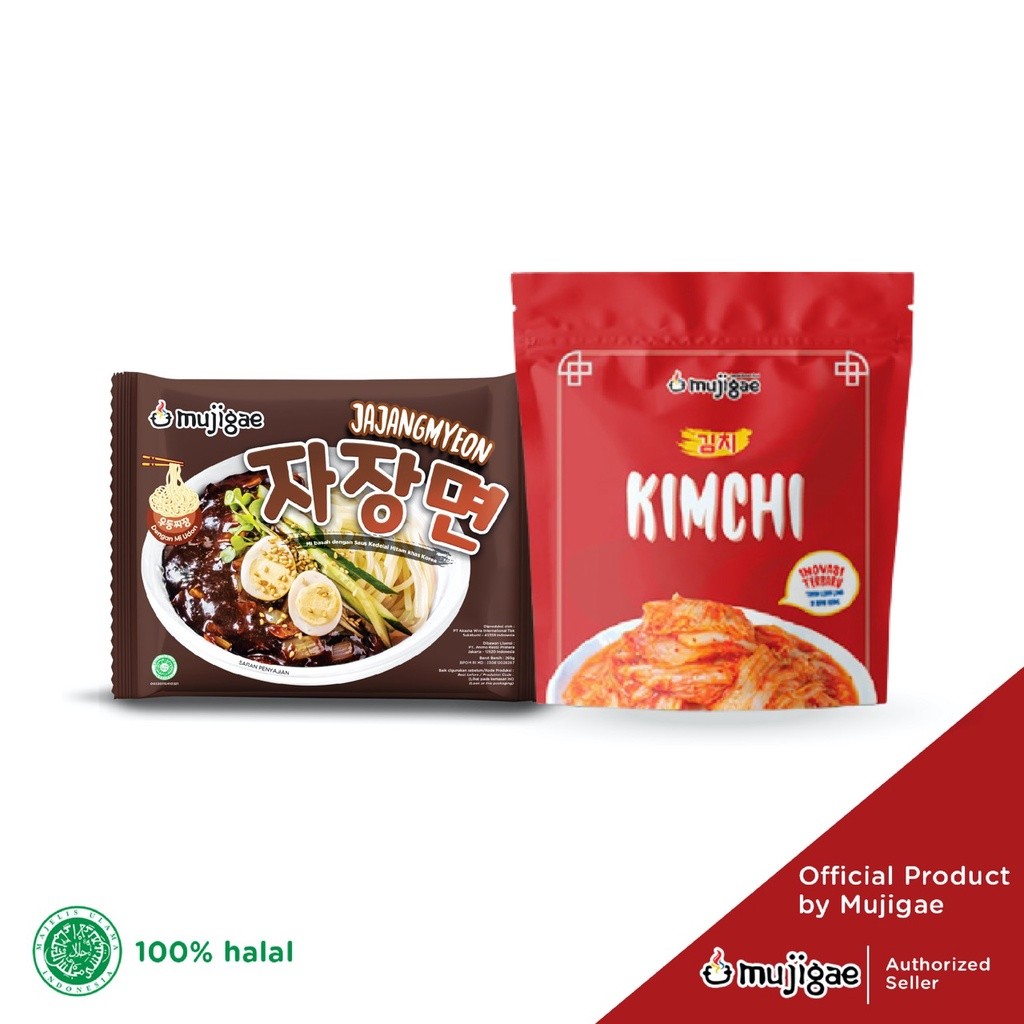 

BUNDLE Mujigae by Wonhae Jajangmyeon 265gr & Kimchi 200gr
