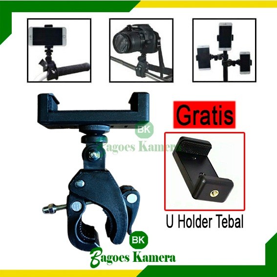[ TJC ] - COD Universal Holder Jepit Crab Clamp Jepit plus U Holder Penjepit Tripod Ring Light Stand