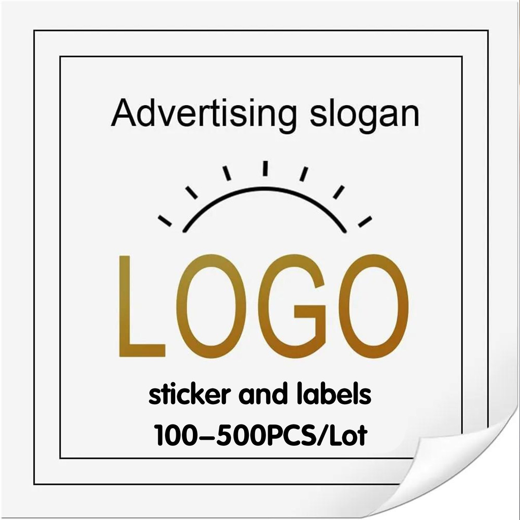 

Custom Stickers Square Custom Logo Labels Waterproof Personal design Stickers for Wedding Baptism Company Logo Gift Packaging