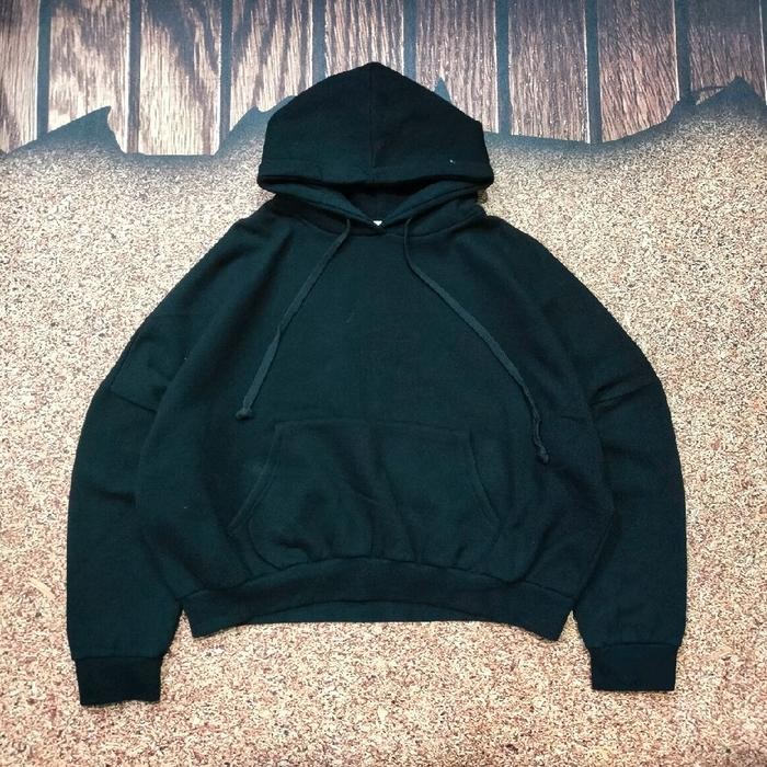 jaket jemper hoodie hitam polos MCCOY big size Jumbo size XXXXXL