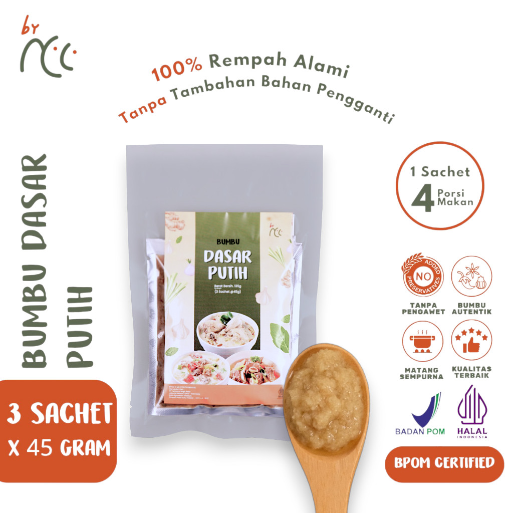 

New By NCC Bumbu Dasar Putih/Kuning/Merah Kemasan Sachet 135grPremium