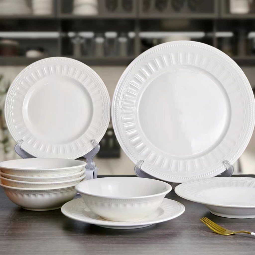 Piring Mangkok Keramik Putih Serbaguna / Dinner Plate White