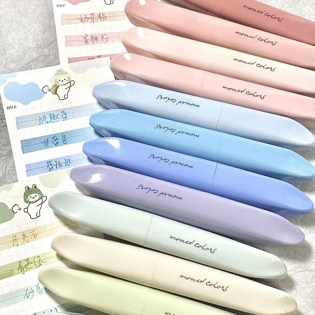 

4PCS Spidol Warna Warni Stabilo Pastel 1 Set Highlighter Pen Pink School Stuff Spidol Permanen Stabilo Kaligrafi Mini Stationery