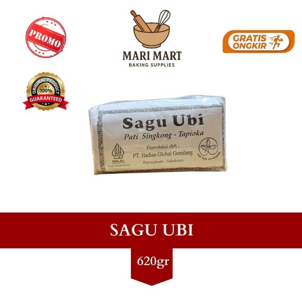 

Sagu Ubi / Pati Singkong Cap Tiga Serangkai 620gr