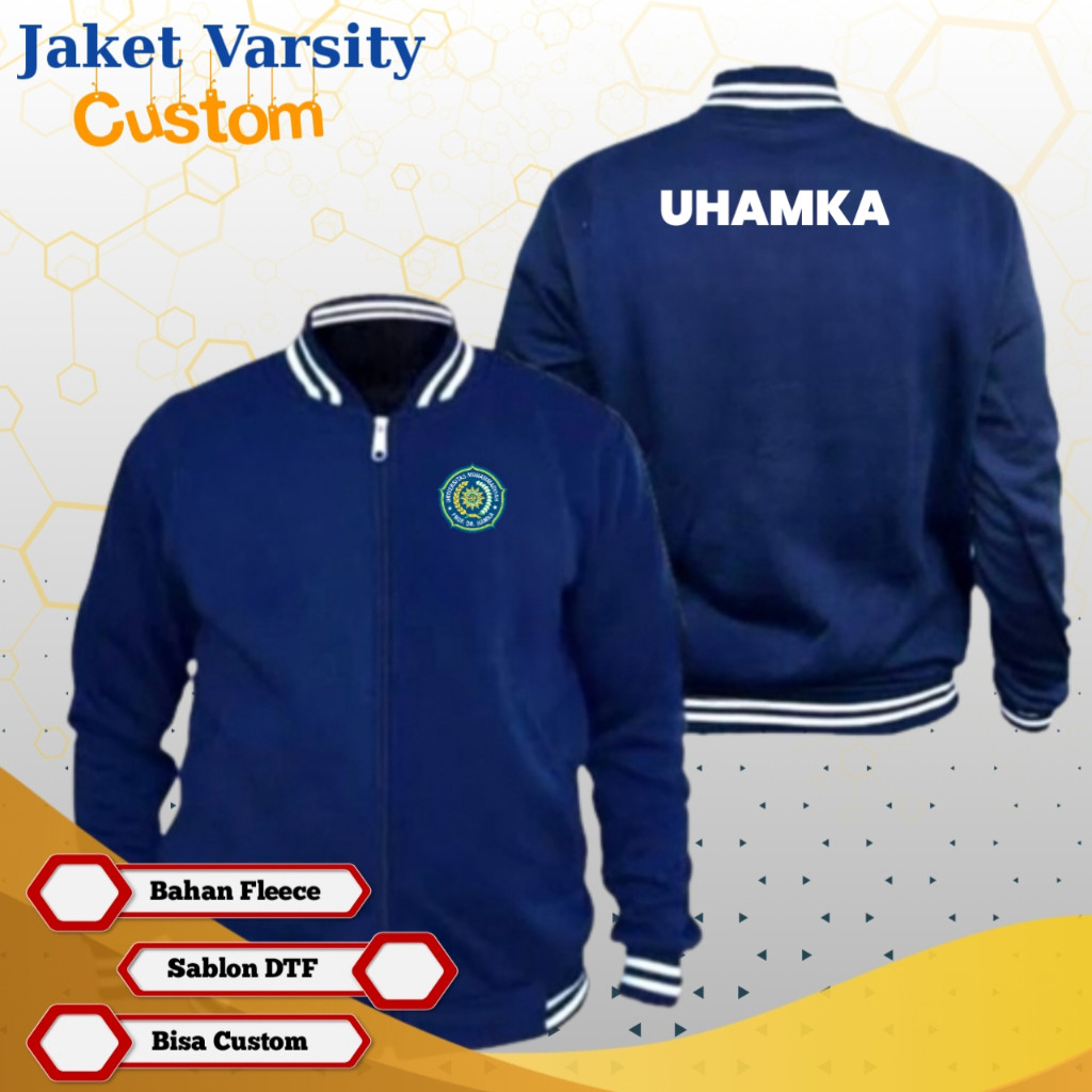 Jaket UHAMKA Jaket Varsity Custom UI