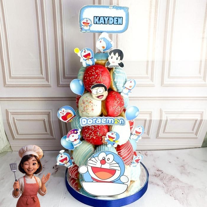 

Donat/Donat Ulang Tahun/Donat Ultah Tema Doraemon/Donat Birthday Catering Malang DMT