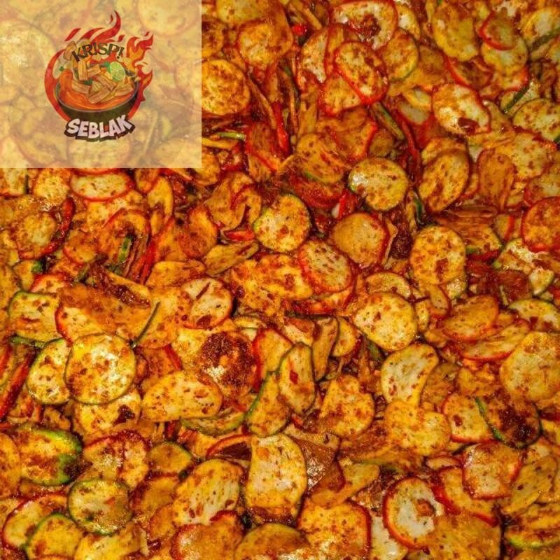 

Seblak krispi KERUPUK SEBLAK BOX KERING EXTRA PEDAS ASIN DAUN JERUK ORIGINAL