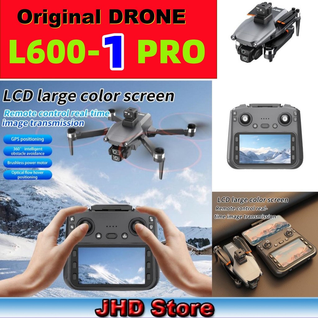 JHD LYZRC L600-1 PRO GPS Drone 25fps HD Dual Camera EIS 360 Obstacle Avoidance Remote Control With S