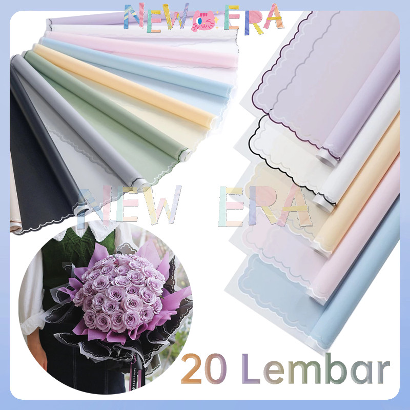 

【20PCS】Flower Wrapping Paper Varian List Cloud Awan Frame Transparan Kertas Buket Bunga Cellophane Florist