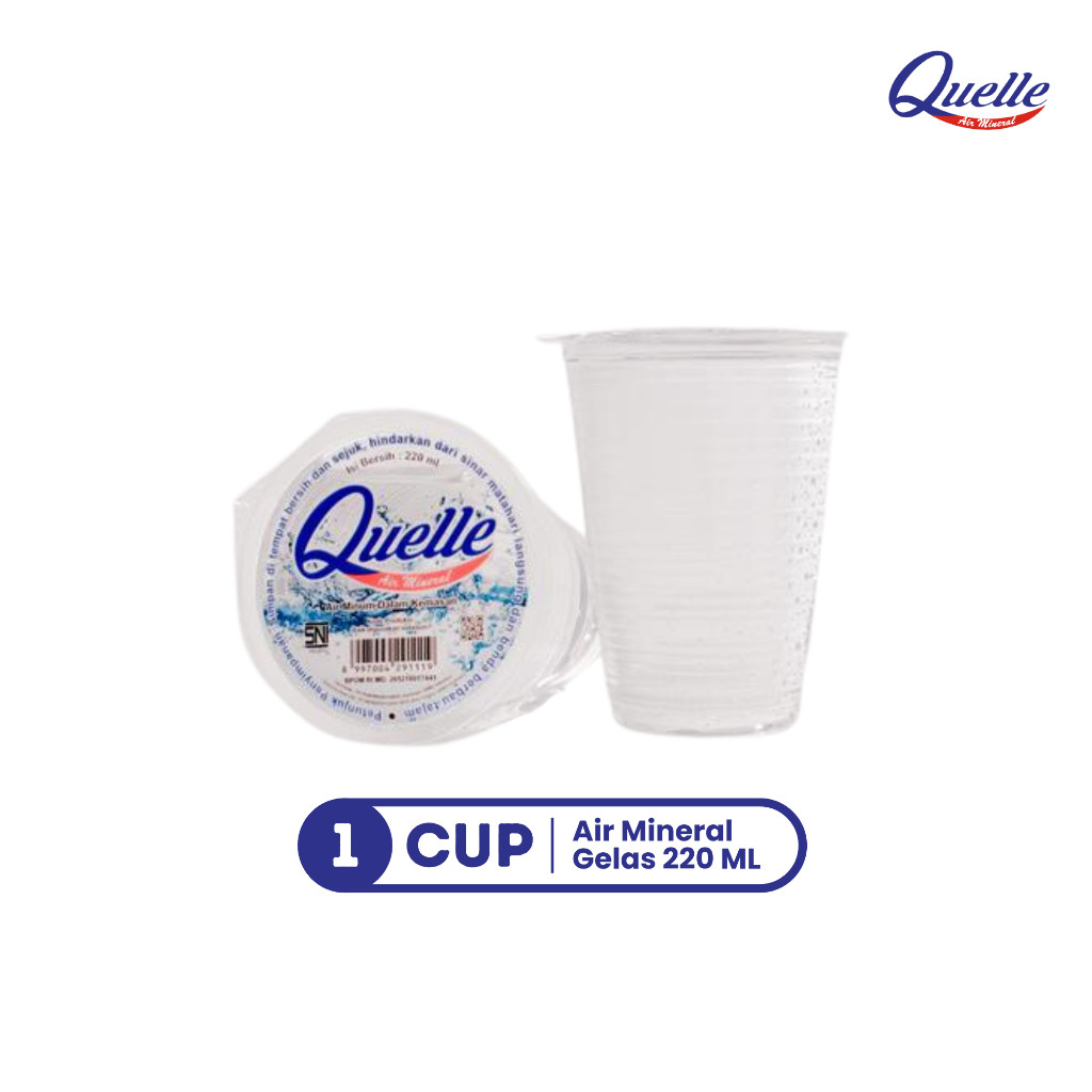 

Quelle Air Mineral Gelas 220 ML – 1 Cup