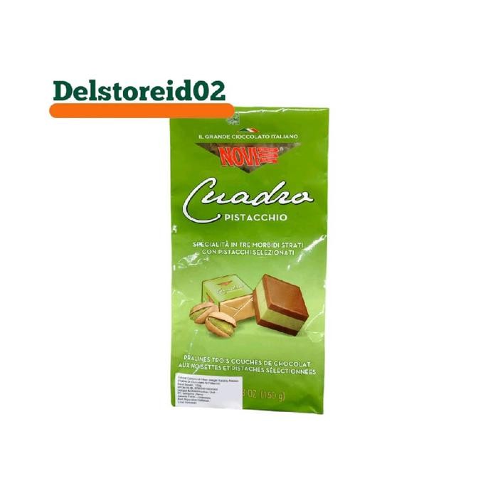 

Novi cuandro pistacchio (coklat compound hitam dengan kacang pistasio) 150 gram